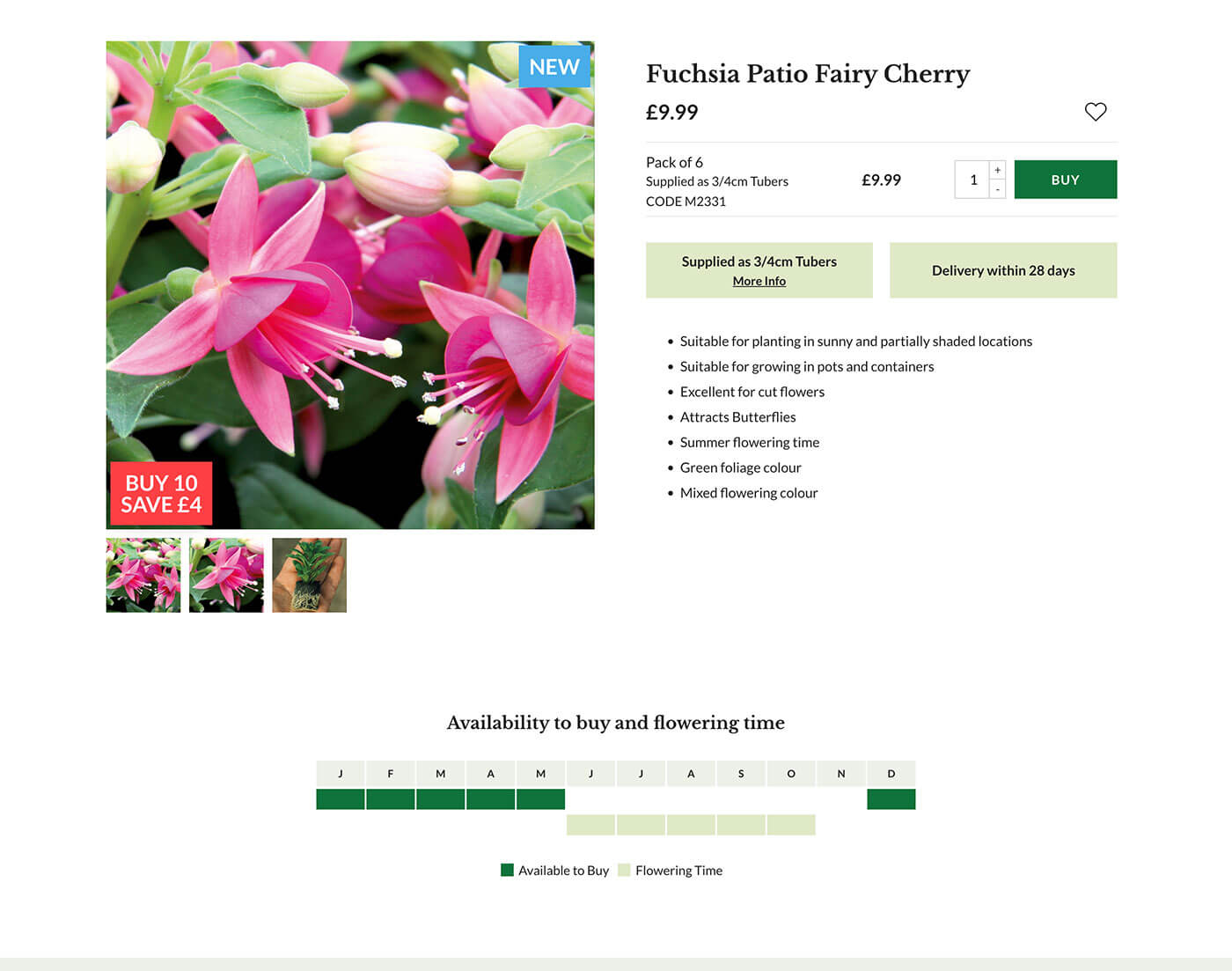 Product detail page